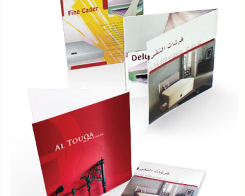 Folding brochure for a bed linen manufacturer.